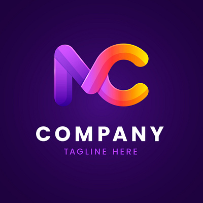 Gradient mc logo design gradient mc logo design