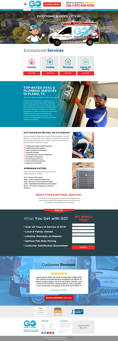 Go Heating Air Website Design website