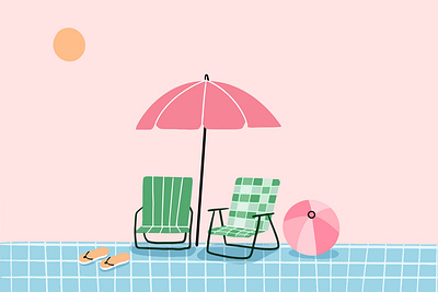 Summer Vibe Illustration 2d design drawing graphic design illustration indonesia simple summer ui vector