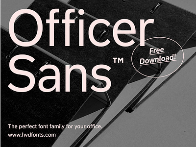 Officer Sans (Free) branding font fonts free font freefont hvd typedesign typeface typography