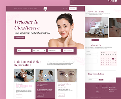 GlowRevive – Skincare Landing Page aesthetic website beauty brand design beauty clinic ui beauty website clean ui design electrolysis ui elegant ui design glow theme ui health beauty web luxury skincare minimal spa layout modern beauty ui premium wellness ui responsive beauty site skin clinic website skin treatment site skincare landing page skincare ui spa ui design wellness landing page