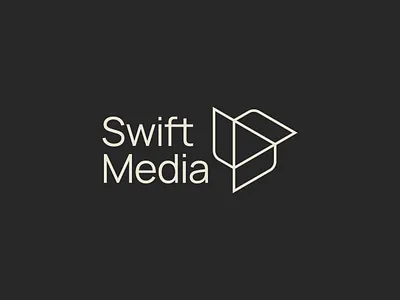 Swift Media Logo Design abstract agency branding campaign company forward geometric growth logo design logomark marketing media modern movement outline play button simple symbol tech vortex