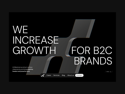 hero section - digital agency website 3d adaptive branding brands desktop digital agency figma hero section home page landing page minimalism project typography ui ux web design website