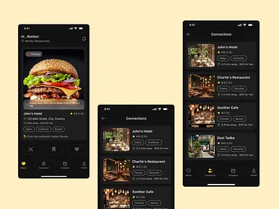 Discover Restaurants Near You — Food App UI Design 🍔🍜 applicationui appui figma foodapp foodappui interactiondesign mobileui ui uiux uix visualdesign