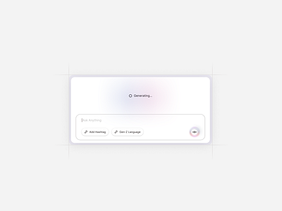 AI Generating Message ✨ component app branding design graphic design ui ux
