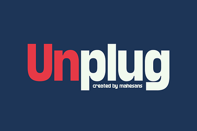 Unplug Typeface branding design font inktrap logo sans sans serif type type design typeface typography