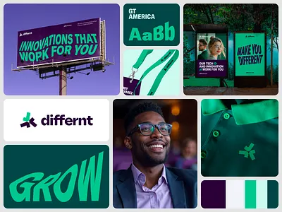 Differnt SaaS Platform - Branding brand brand identity branding graphic design halo lab identity logo logo design logotype marketing packaging