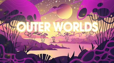 Teaser intro for the game Outer World 3d animation branding graphic design logo motion graphics ui