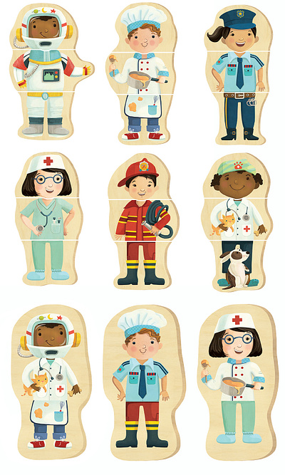 Kid jobs magnet designs for Minimags childrens book illustration childrens books childrens illustration illustration kidlitart kids books toy design whimsical