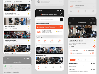 GarageHub – Smart Vehicle Service, Simplified 3d animation appdesign branding creativedesign design figma graphic design illustration moderndesign motion graphics prototype ui ux
