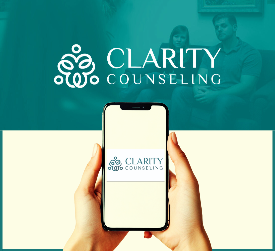 CLARITY COUNSELING – Therapy Logo Concept 3d background brand logo branding design graphic design illustration logo logo art logo design marketing minimalist