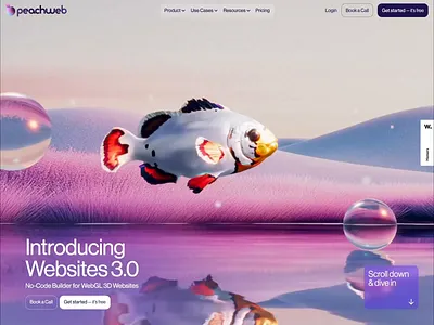 PeachWeb Builder V2 3d 3d website 3d websites animation branding design illustration ui webgl websites