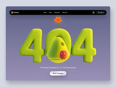 404 page not found 3d 404page animation clean error error page landing minimal not found page not found ui web website design