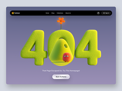 404 page not found 3d 404page animation clean error error page landing minimal not found page not found ui web website design