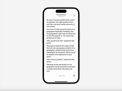 Book reading page animation book mobile app reader reading ui