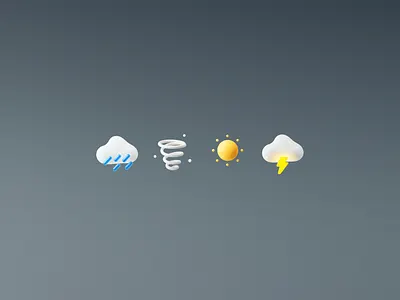 3D Weather icons 3d app icon icondesign iconography icons iconset illustration ui weather