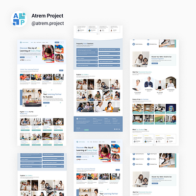 NextGen Academy - Landing Page Private Tutor atrem project figma mobile app ui ui design uiux user interface ux ux design web design