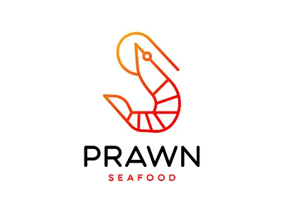 Prawn Seafood animal icon illustration lineart logo prawn restaurant seafood shrimp symbol