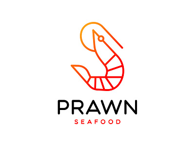 Prawn Seafood animal icon illustration lineart logo prawn restaurant seafood shrimp symbol