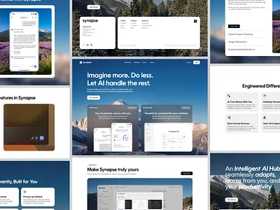 Synapse AI - Website Design ai app artificial intelligence branding design graphic design logo typography ui ux web web design website website design