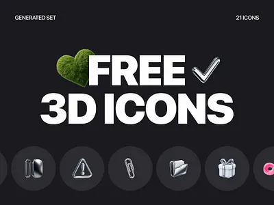 3D icon set | Inple 3dicons chrome generated icons icons iconset inple metal ui