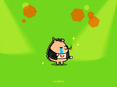 Renton - the dancing hedgehog ae after effects animation character design cute dancing hedgehog kawaii