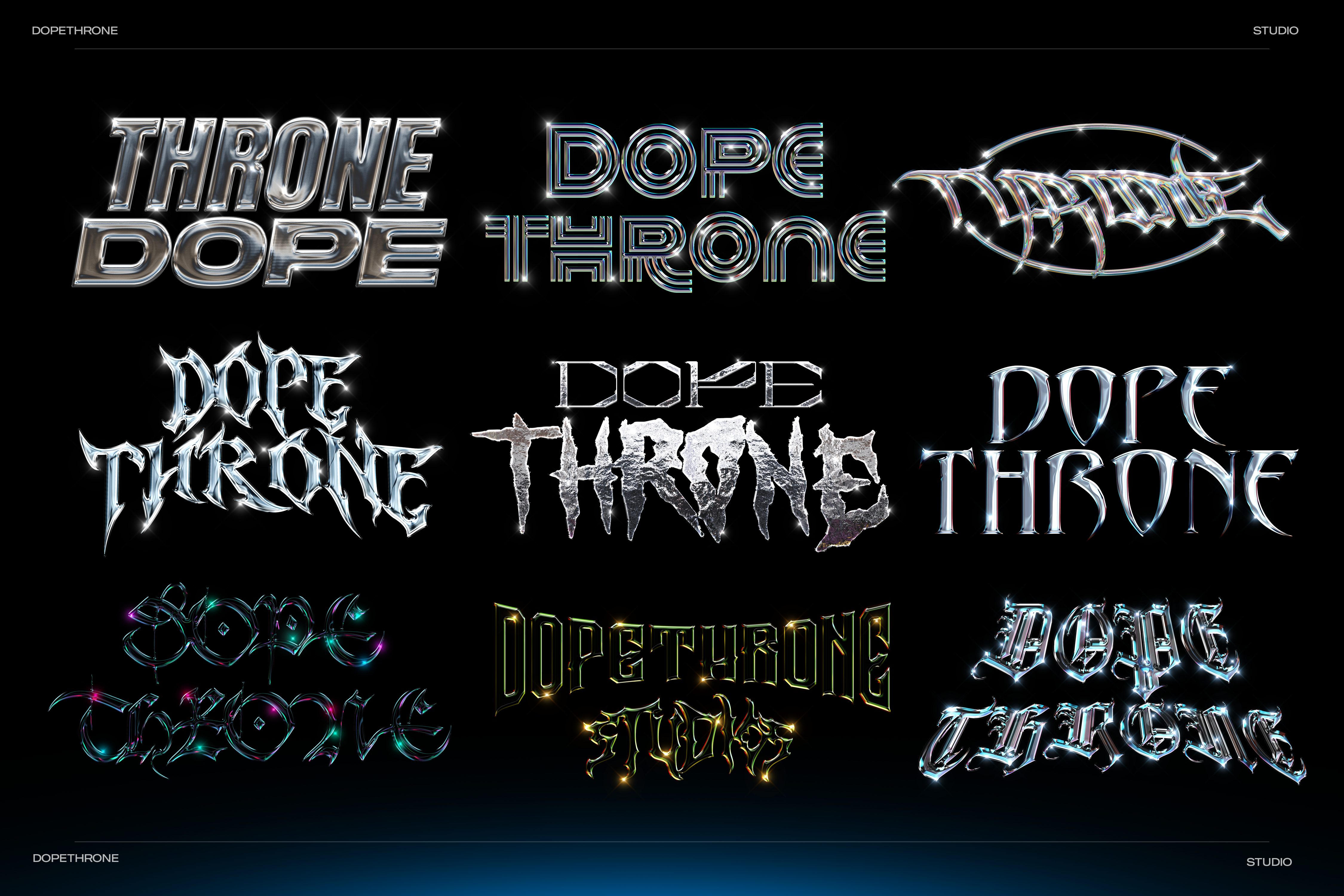 Example of Custom Chrome Logotype Design