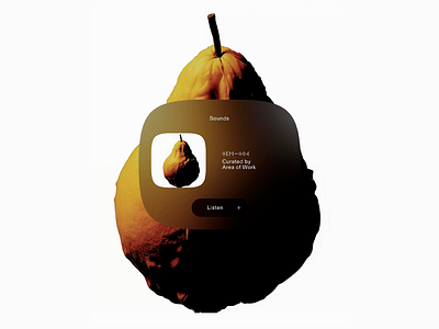 Sounds - Minimalist Audio Player Overlay UI Concept ambient sounds audio clean design curated audio design glassmorphism interaction design minimalist modern ui pear simple sounds ui design user experience user interface ux design ux ui design