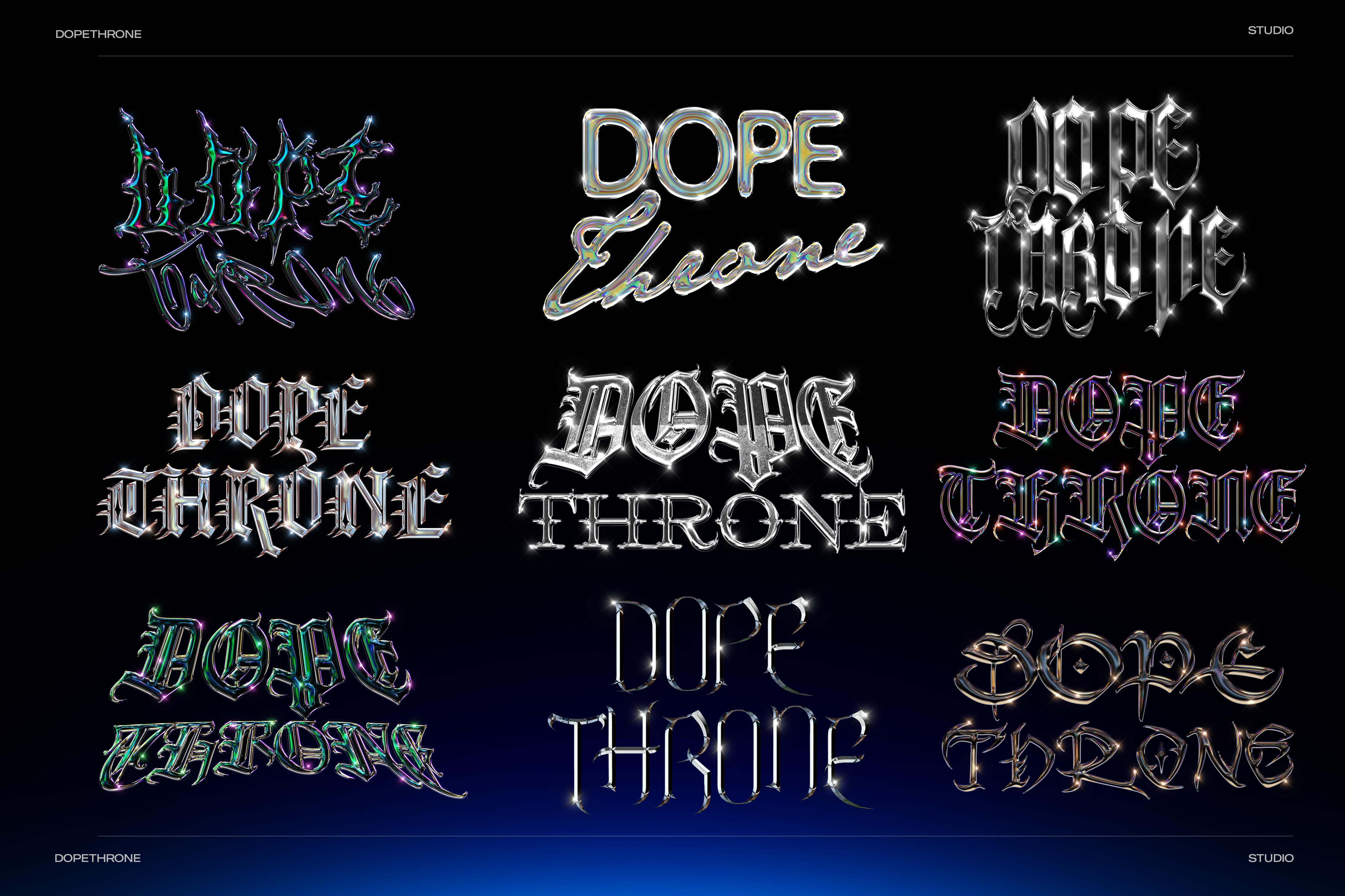 Example of Custom Chrome Logotype Design