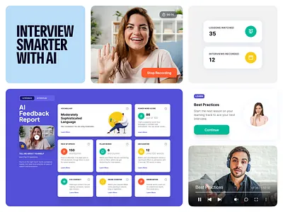 AI Interview App actionable insights ai feedback ai practice e learning interview jobs lessons personalized learning training platform video practice