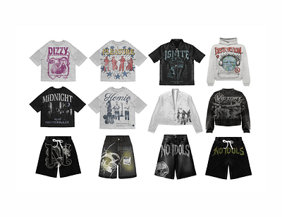 STREETWEAR DESIGN VOL.2 brand design branding clothing design design graphic design hoodie design illustration merch design merchandise motion graphics pants design streetwear design tshirt design typography vector