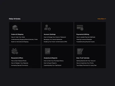 Help Articles 📚 articles design grid help list minimal saas ui web design