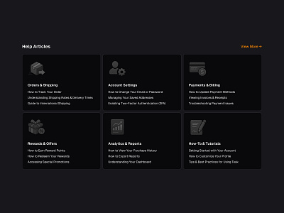 Help Articles 📚 articles design grid help list minimal saas ui web design