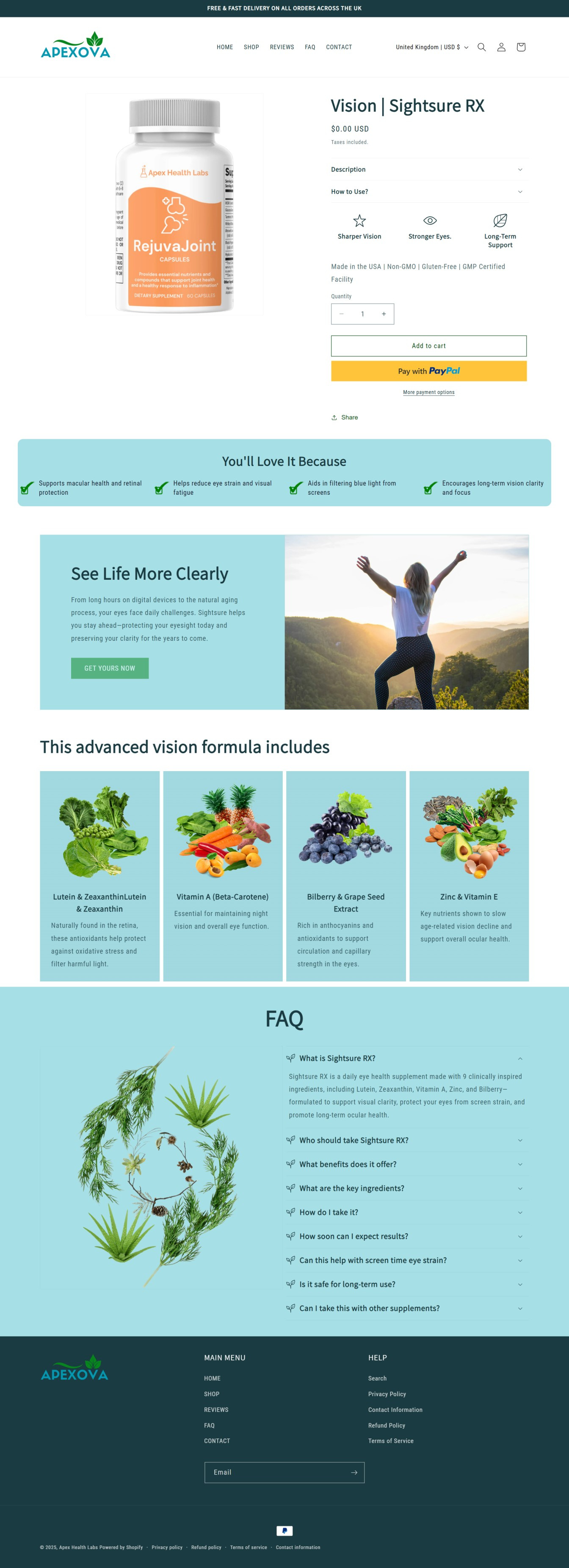 Example of Product Page Ecommerce