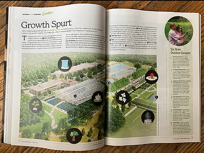 Longwood Gardens' icons by James Olstein for Philly Mag conceptual conceptual illustration editorial editorial illustration gardens illustration james olstein james olstein illustration jamesolstein.com longwood gardens philadelphia plants texture vector