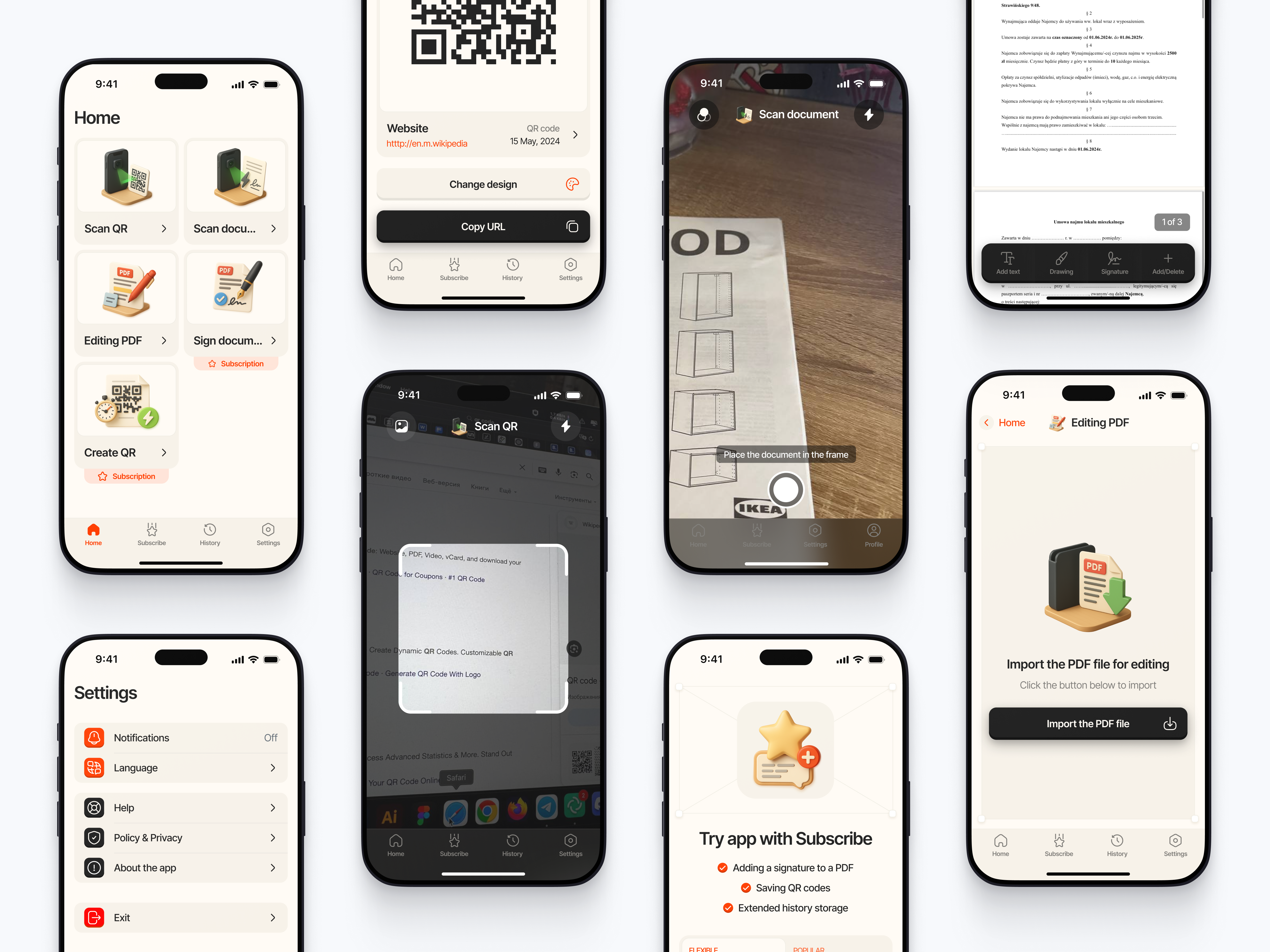 Document & QR Toolkit – iOS App UI appdesign cleanui documentscanner interfacedesign iosdesign lightmodeui minimalui mobileapp mobileux pdfeditor productdesign qrscanner uidesign userexperience userinterface uxdesign
