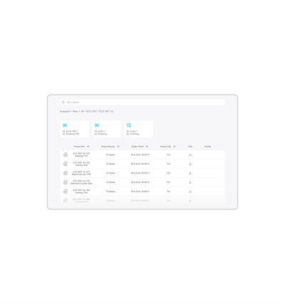 Technical Drawing and Document Management Portal design ui ux