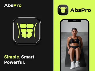 Abs Workout App - iOS Icon Design abs app abs icon abs icon app app icon app logo abs application icon design icon app icon ios icon app logo abs logo app