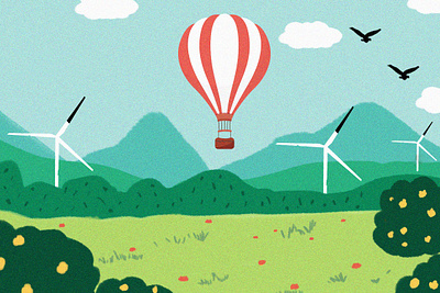 Soft Escape Illustration adobe illustartor background digital art graphic design hot air balloon illustration illustrator summer vibes vector vector art vectorart