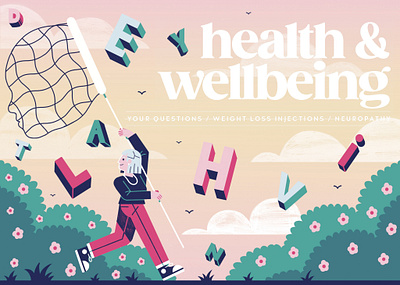Saga Magazine - Forgetfulness colour design editorial illustration illustration print