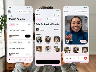 Raise Mobile App app circle clean course gradient graphic design learn ui ux