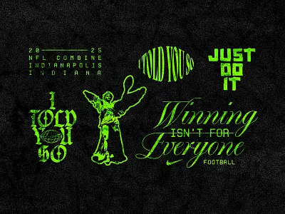 Nike x NFL Combine I badge branding design football icon iconography identity illust illustration logo logo design nfl nike oregon rebrand sports type typography