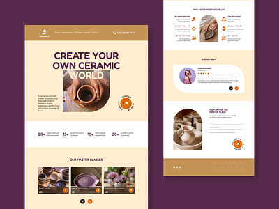 "Art ceramics" main page art ceramic art lovers art studio ceramic clay art creativeworkshop designinspiration pottery class pottery work ui ux uxui