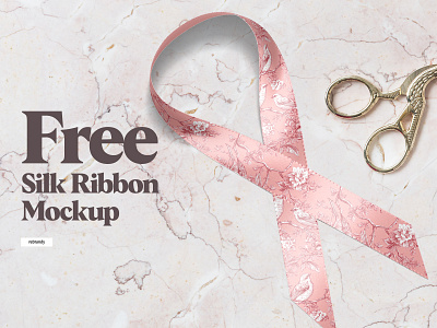 Free Wrapped Silk Ribbon Mockup accessory free free download freebie graphic design mock mockup present psd up