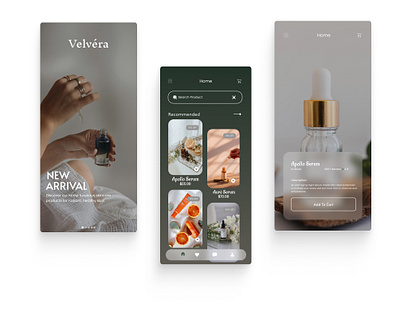 Skincare Mobile App animation creative graphic design mobile app serum skincare ui