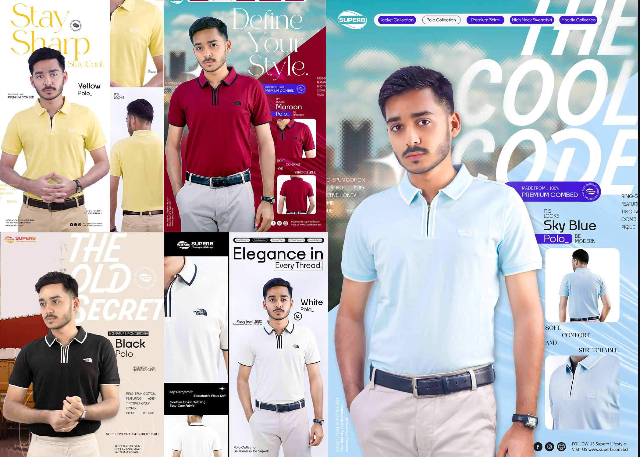 Superb Polo Collection—Premium Visual Campaign branding graphic design