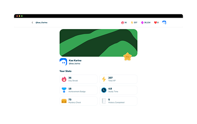 Mosyne - Profile Exploration animation app branding design duolingo fun graphic design history illustration learning logo mobile app quest ui ux vector web website