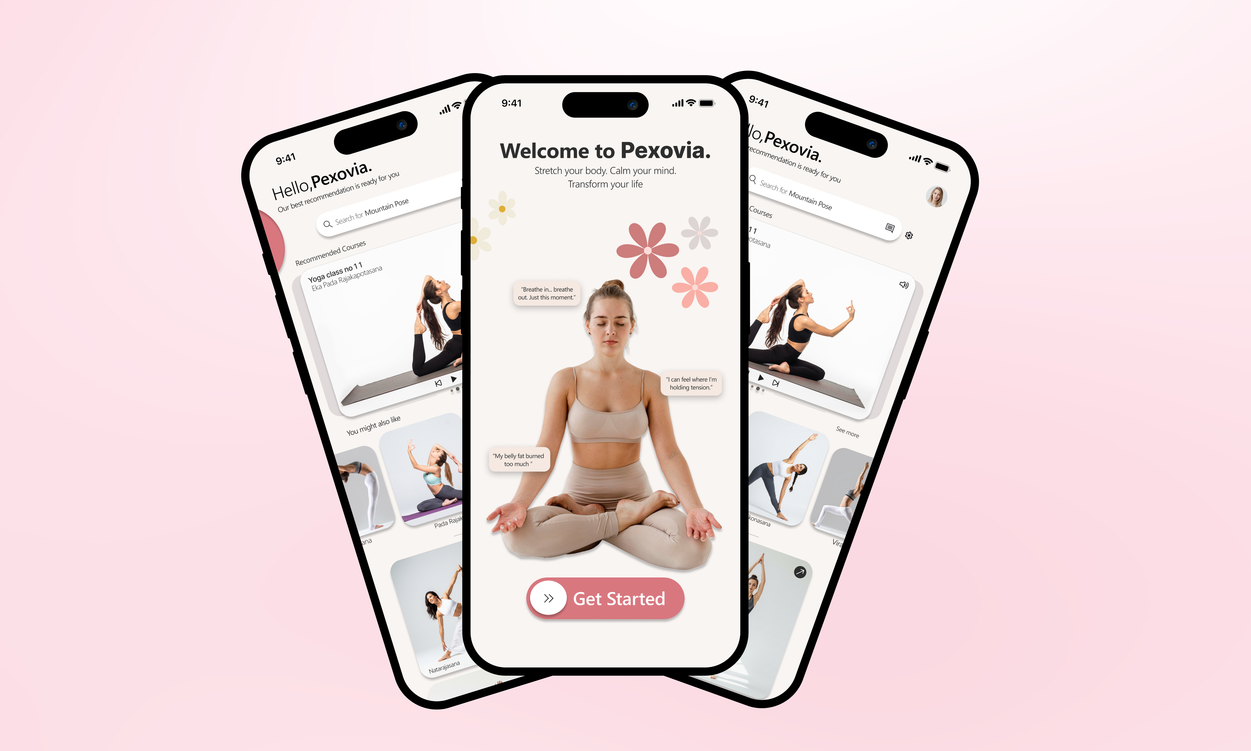 Example of Yoga App Mindfulness &Wellness UI Design