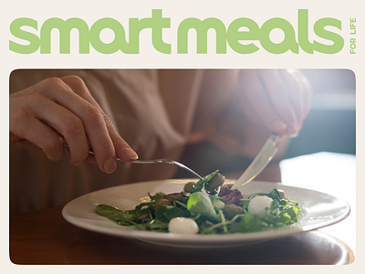 Smart Meals - Logo & Brand Identity branding cafe delicious delivery design fast food food green healthy identity logo meal meals merch nutrition package packaging design smart typography logo