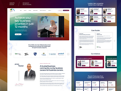 Business Owners Website blocks section business business homepage business web design business website carousel footer ui homepage leaders website sections ui uiux web design welcome section